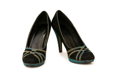 Woman shoes isolated on the white background