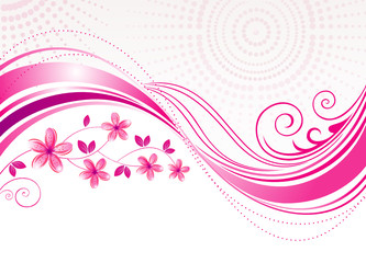 Pink flower. Floral background.