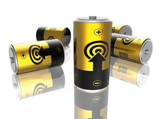 Piles électriques jaunes & noires 2 - Energie