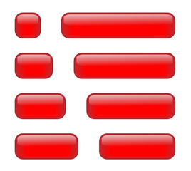 Rectangular Buttons (various lengths) (red)
