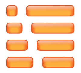 Rectangular Buttons (various lengths) (orange)