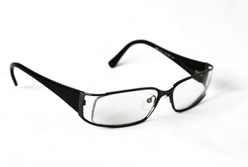 modern black glasses isolated