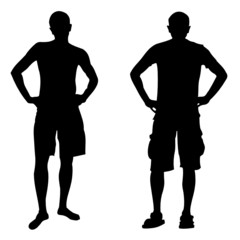 silhouette of man standing