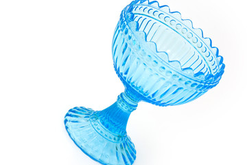 Blue glass bowl
