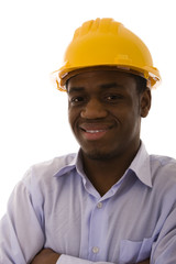 african engineer smilling