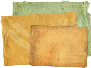 Two greater old envelopes and postcard