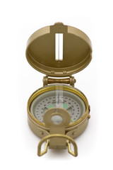 A military compass isolated on white