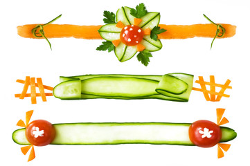 ornamental elements from vegetable
