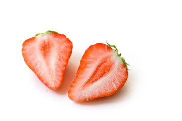 Sliced strawberries