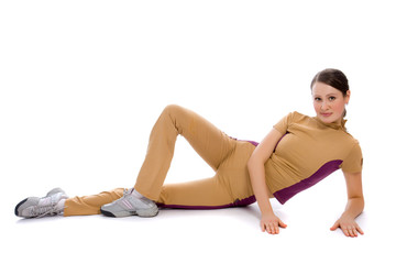 Obraz premium Young female doing fitness