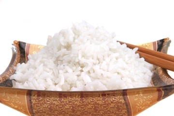 white china cooked rice