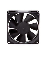 A computer case fan isolated on white