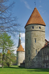 Obraz premium Tallinn. Towers in a fortification