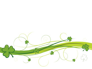 Shamrock and swirls banner