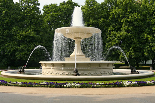 Fototapeta Fountain, Warsaw , Poland
