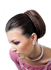 Style make-up and hairstyle
