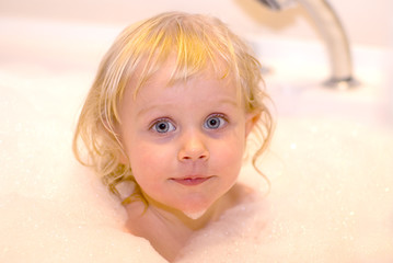 girl in bath