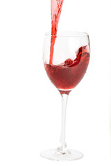 Wine pouring into wine glass