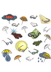 Fresh Icons - Umbrellas, Gloves & Glasses
