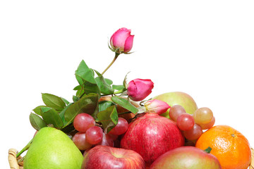 Rose and fruits