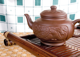 clay teapot