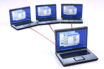Miniture laptops networked
