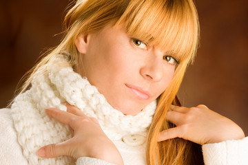 Portrait of lovely blond