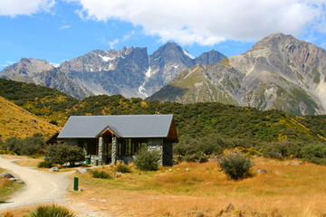Chalet au pied du glacier Tasman
