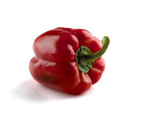 Real red paprica isolated on white background