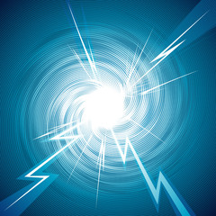 Abstract background of thunderbolt effect. Vector layered.