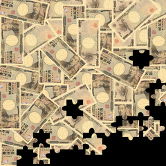 Yen jigsaw background
