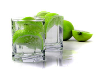 water with lime