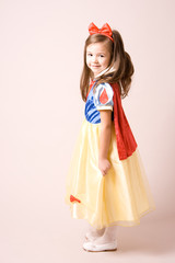 little girl in snow white costume