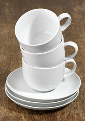 Three Empty Coffee Cups