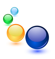 Creative glossy orb banner