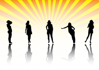 Female glamour style illustration