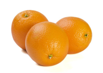 Three fresh oranges