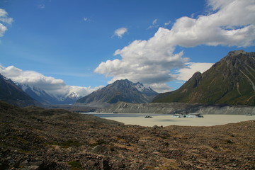 Tasman lake and glacier