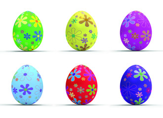 Six Easter eggs