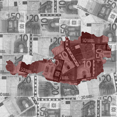 Austria euros map