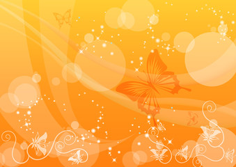 Fototapeta na wymiar Pomarańczowy obraz wiosny