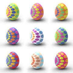 Nine Easter eggs