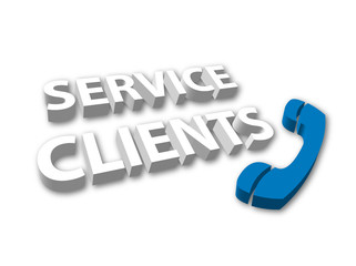 Service Clients (3D - avec téléphone)