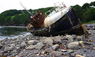 Bateau échoué en Ecosse