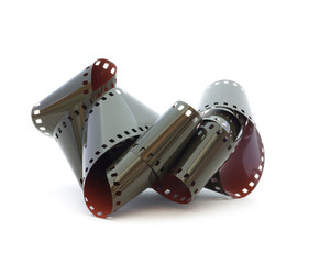 A roll of 35mm photographic film.