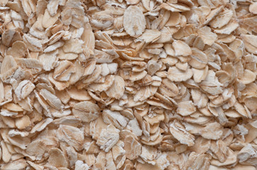 Oat flakes closeup