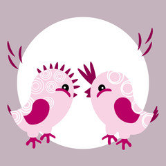 Two fighting roosters