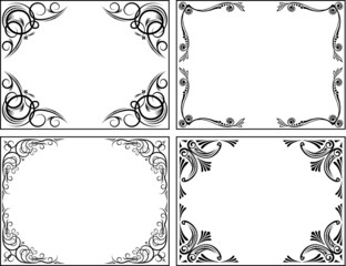 Four classical decor frames.