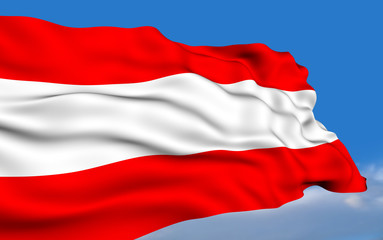 Fototapeta na wymiar Austrian Flag