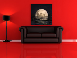 red and black room